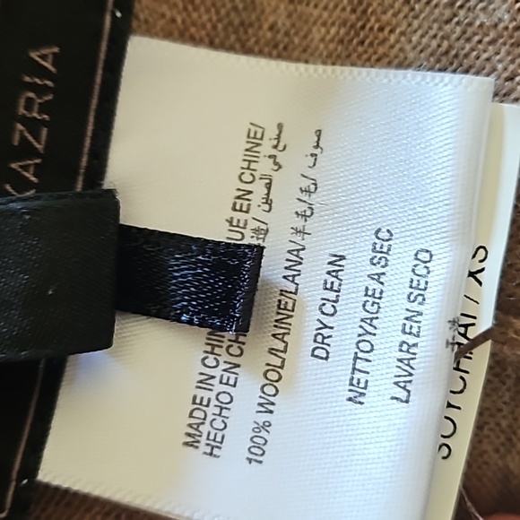 BCBG MAXAZRIA Tan Beige Wool Ruffle Cardigan Sweater Sz. XS - Picture 12 of 12